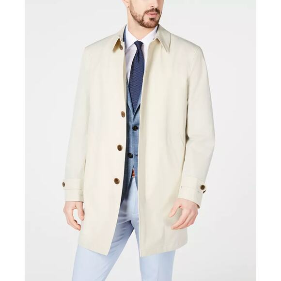 LAUREN RALPH LAUREN Stanza Classic Fit Stretch Raincoat Khaki Sz 42R $350 NWT - Picture 1 of 7